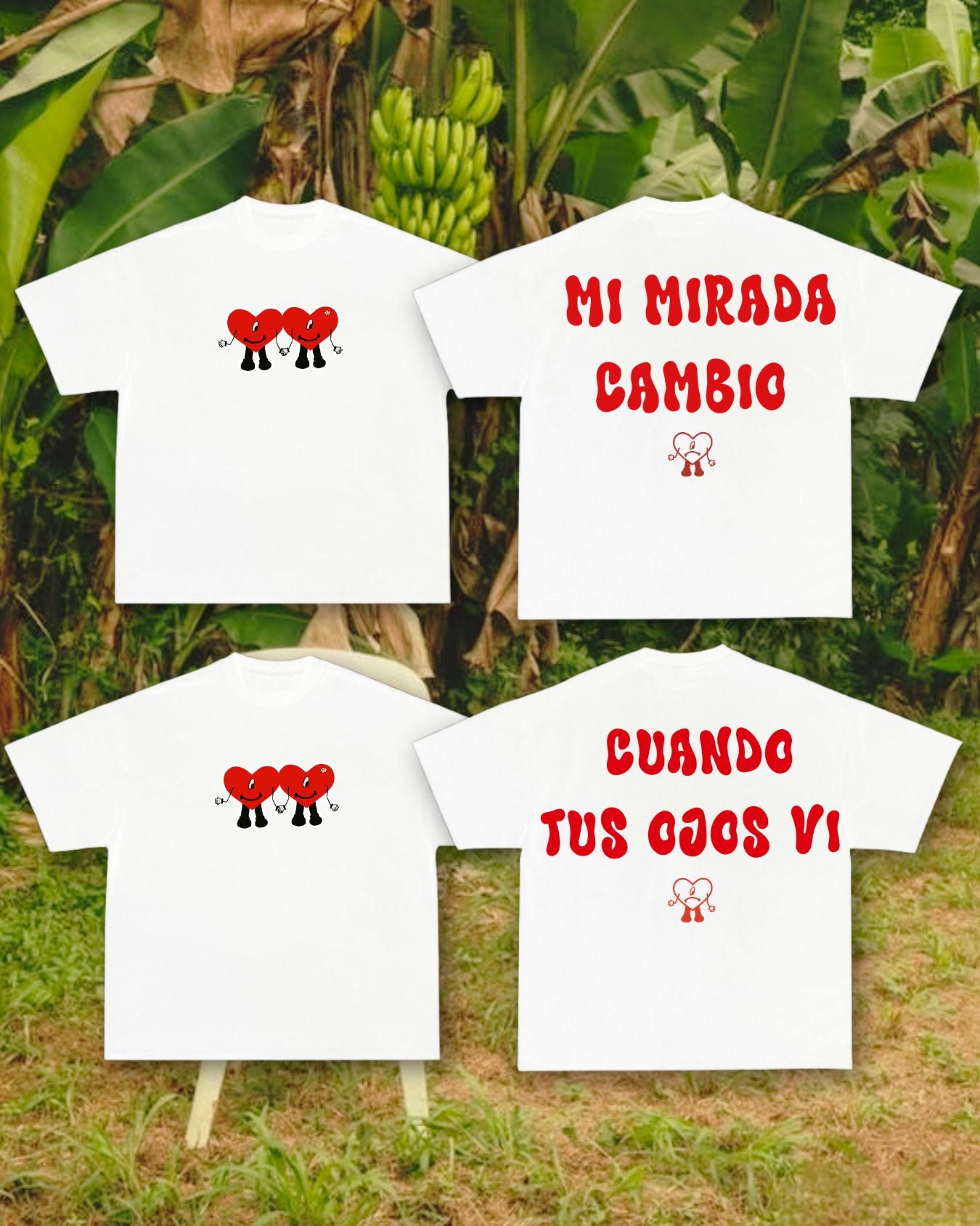 2x1 camisetas Bad Bunny blancas