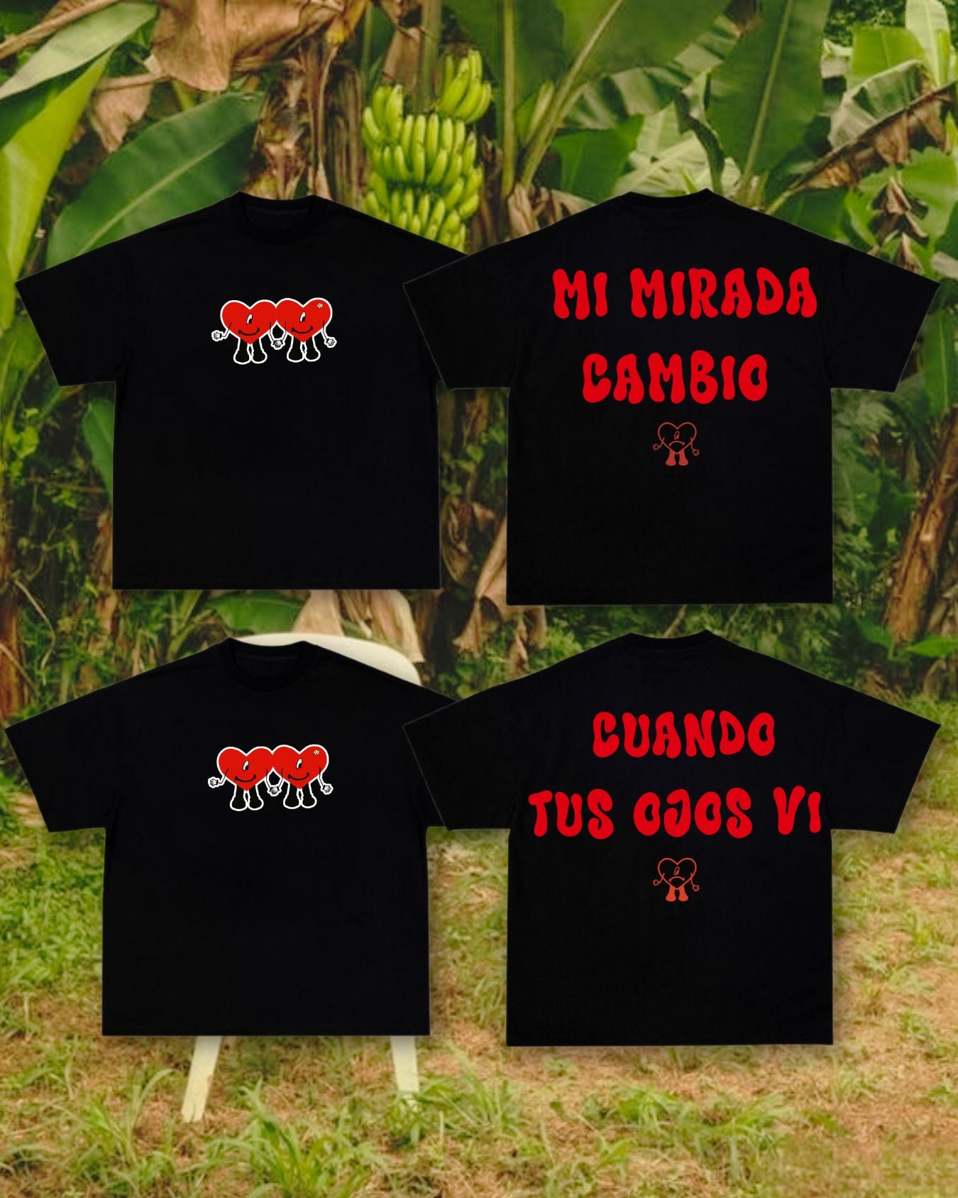 2x1 camisetas Bad Bunny negras