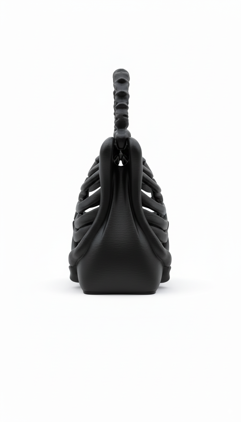 Bolso huesos- Negro 3D