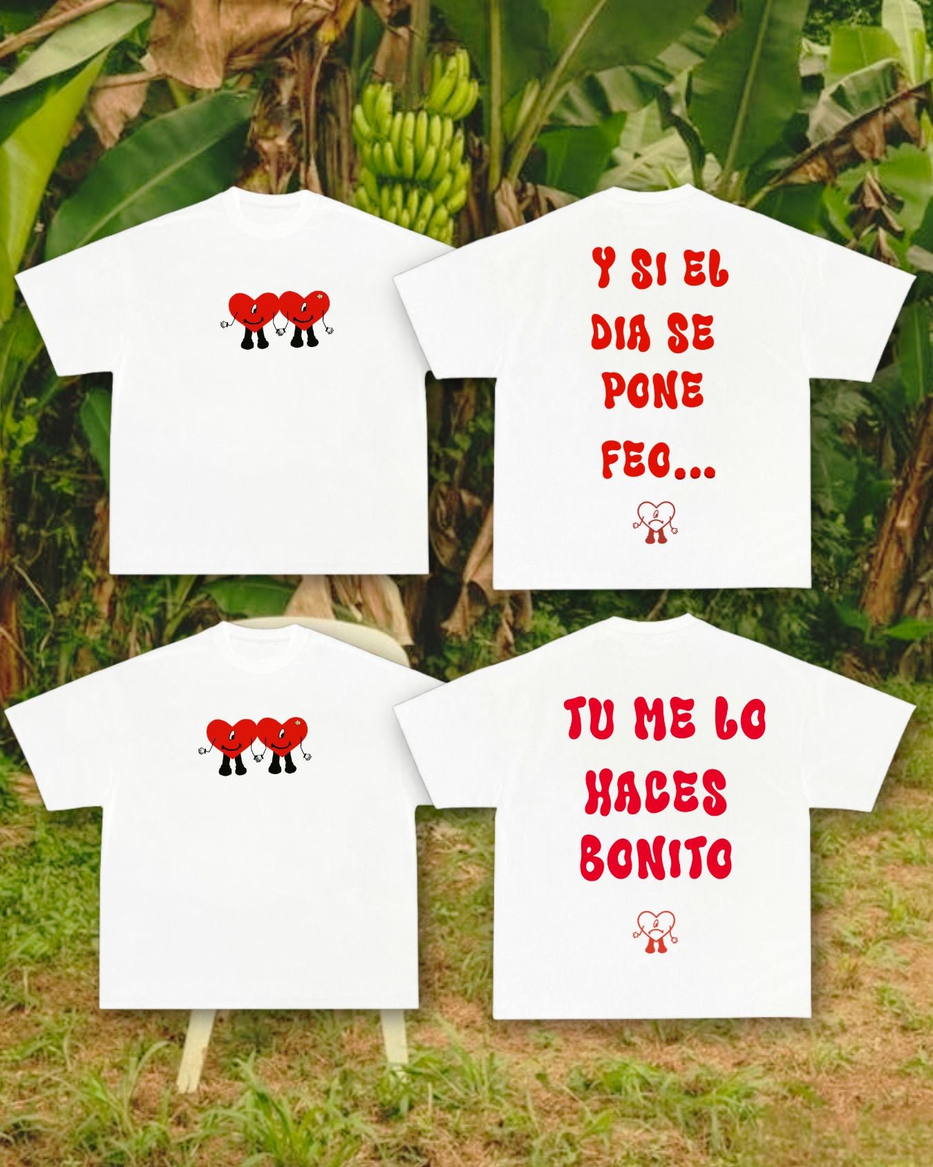 2x1 camisetas Bad Bunny blancas